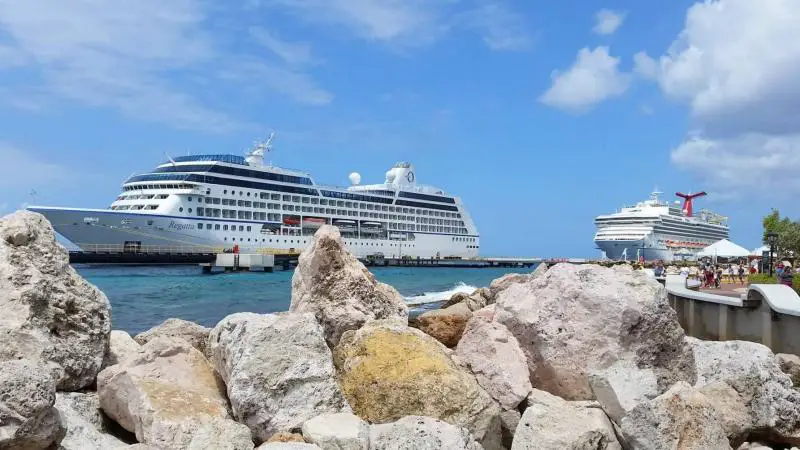 Oceania Regatta cruise ship sailing from homeport