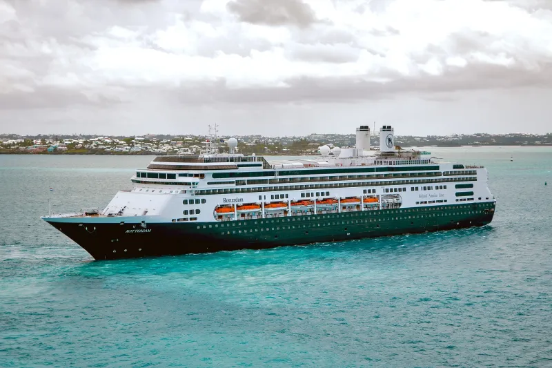Holland America Line cruise ship ms Rotterdam sailing to homeport