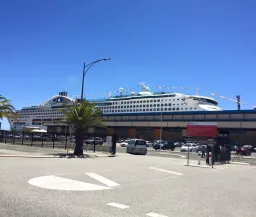 Princess cruise ship docked at the port of Fremantle, Australia