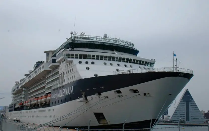 cruise ship in port japan