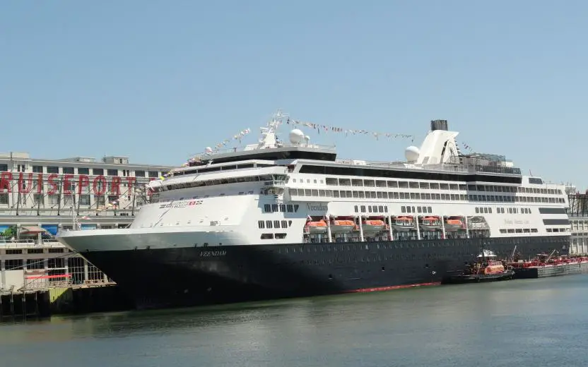 HAL cruise ship docked at the port of Boston, Massachusetts