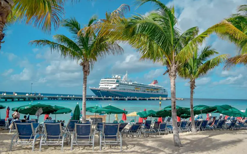 Cruise ship docked at the port of Grand Turk, Turks and Caicos