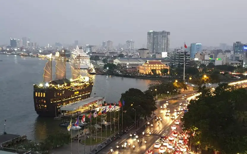 cruise ship docked at the port of Ho Chi Minh City, Vietnam