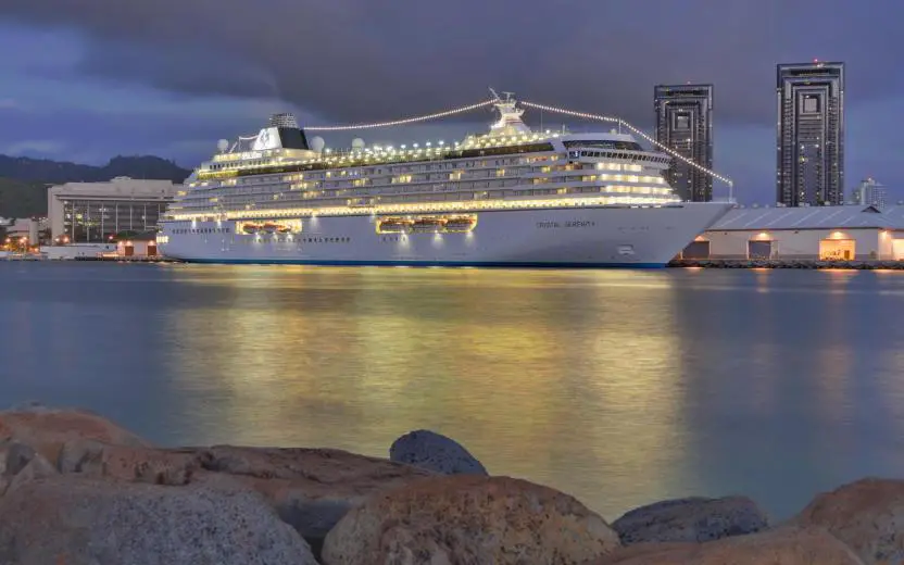 Princess cruise ship docked at the port of Honolulu (Oahu), Hawaii