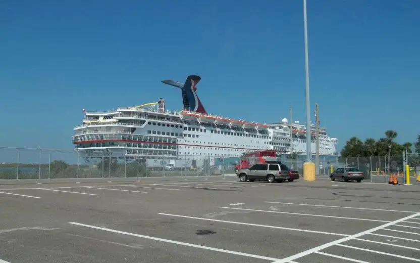 Carnival cruise ship docked at the port of Jacksonville, Florida