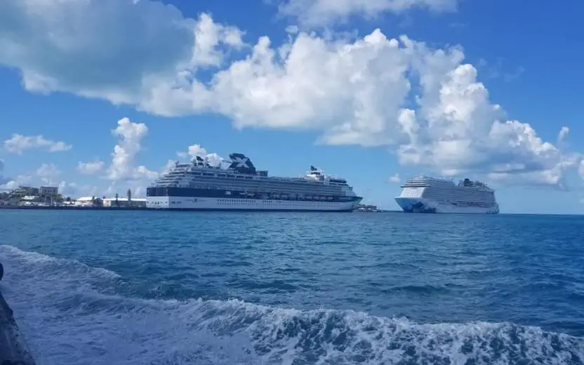 cruise ship docked at the port of Kings Wharf, Bermuda