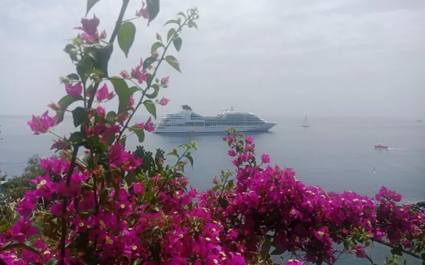 cruise ship at Lipari, Italy