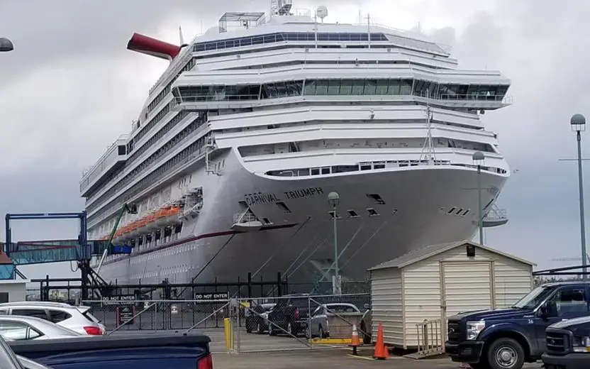 Carnival cruise ship docked at the port of New Orleans NOA