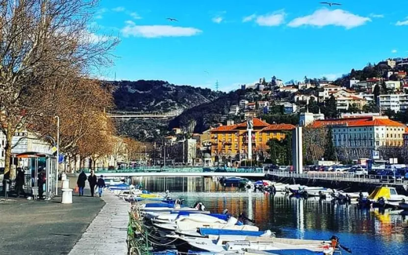 ship docked at the port of Rijeka, Croatia