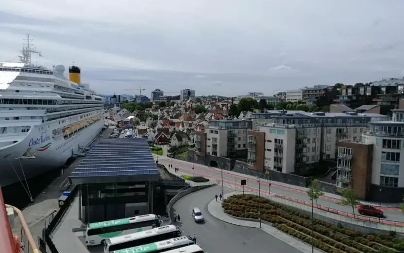 Cruise ship docked at the port of Stavanger, Norway