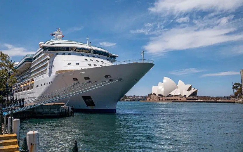 Royal Caribbean cruise ship docked at the port of Sydney, Australia