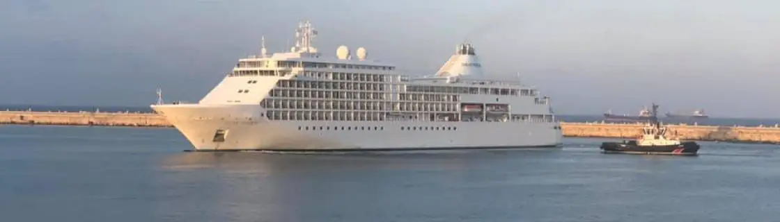 Cruise ship docked at the port of Ashdod, Israel