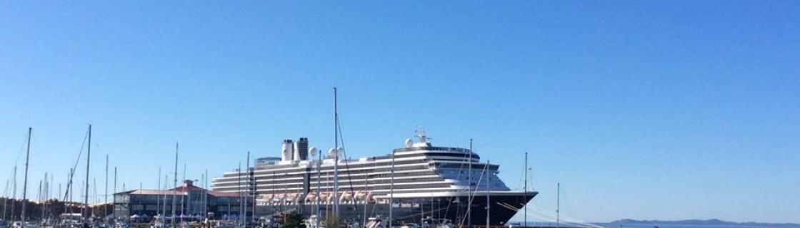 cruise ship docked at the port of Astoria, Oregon