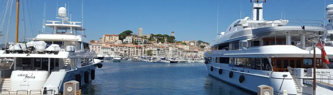cruise ship docked at the port of Cannes, France