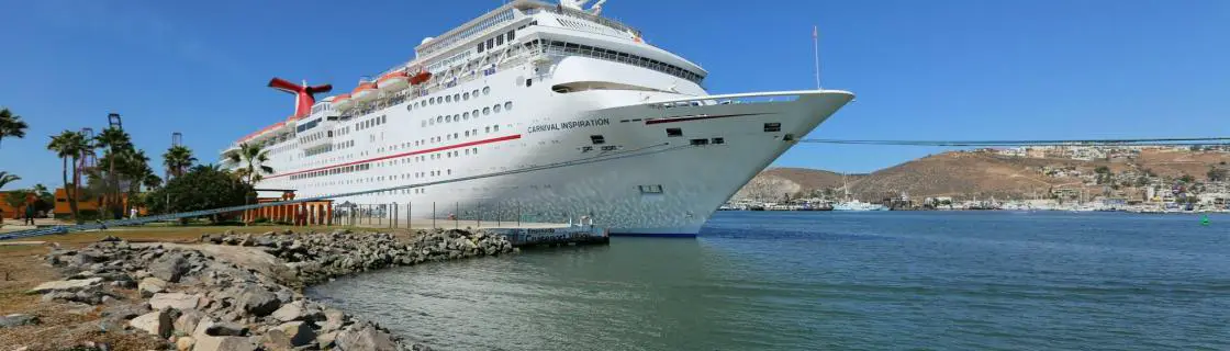 Carnival cruise ship docked at the port of Ensenada, Mexico