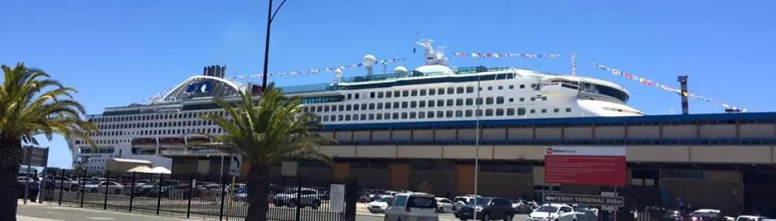 Princess cruise ship docked at the port of Fremantle, Australia