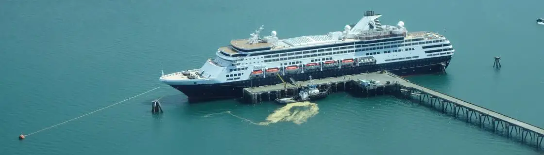 cruise ship docked at the port of Homer, Alaska