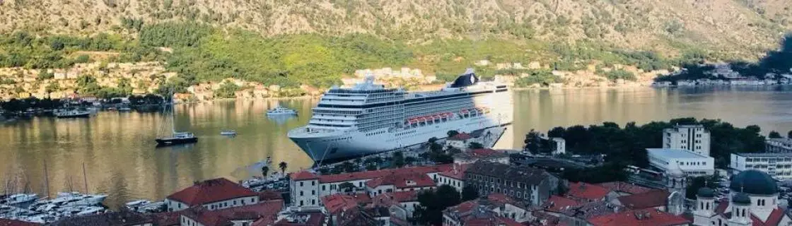 Cruise ship docked at the port of Kotor, Montenegro