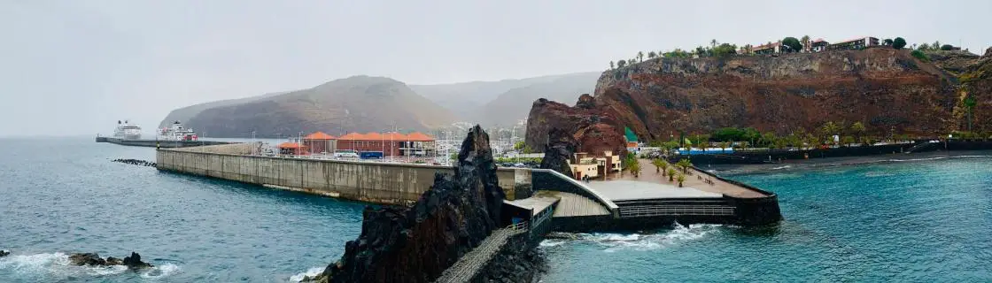 cruise ship arriving at La Gomera, Canary Islands