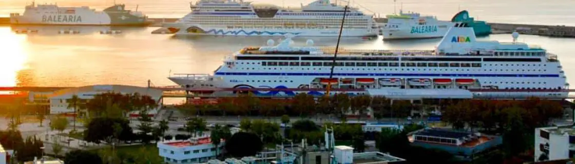 Cruise ship docked at the port of Palma De Mallorca, Spain