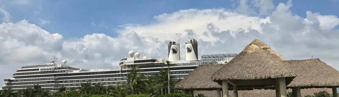 Cruise ship docked at the port of Puerto Chiapas, Mexico