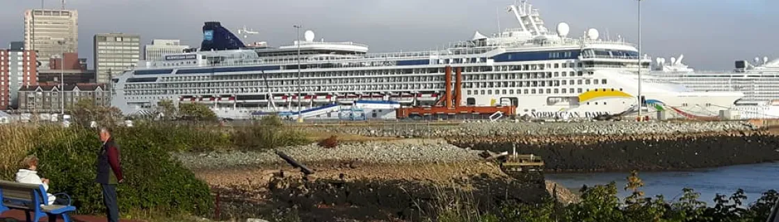 Cruise ship docked at the port of Saint John, New Brunswick