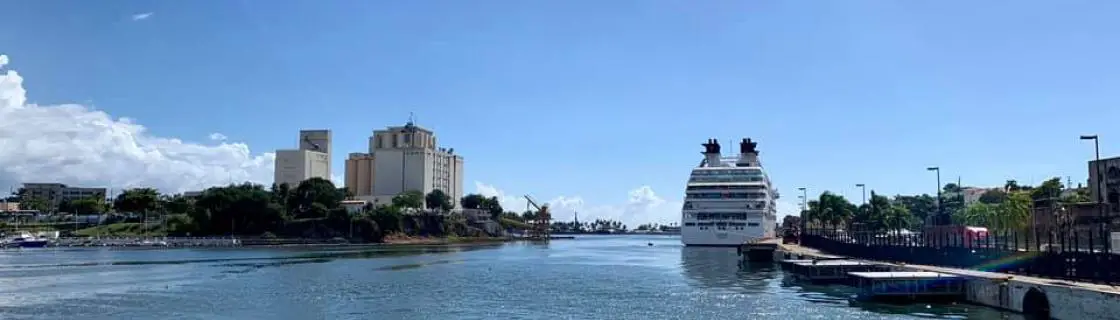 cruise ship docked at the port of Santo Domingo, Dominican Republic