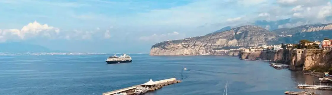 cruise ship at port of Sorrento, Italy