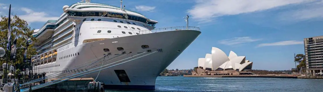 Royal Caribbean cruise ship docked at the port of Sydney, Australia