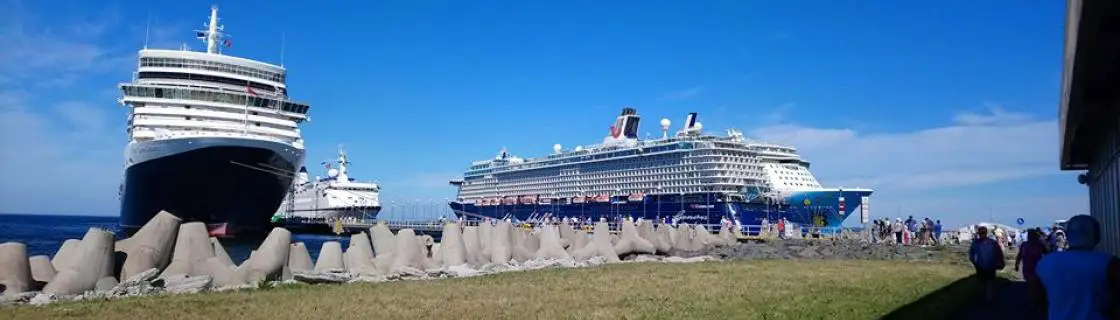 Cruise ships docked at the port of Tallinn, Estonia
