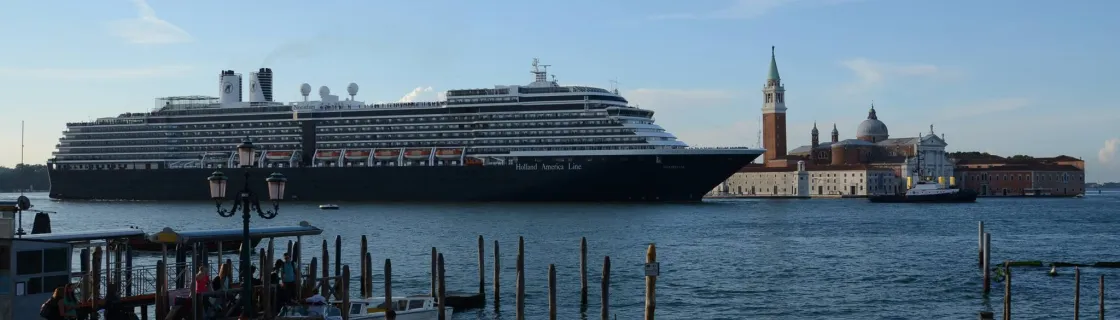 Cruise ship docked at the port of Venice, Italy