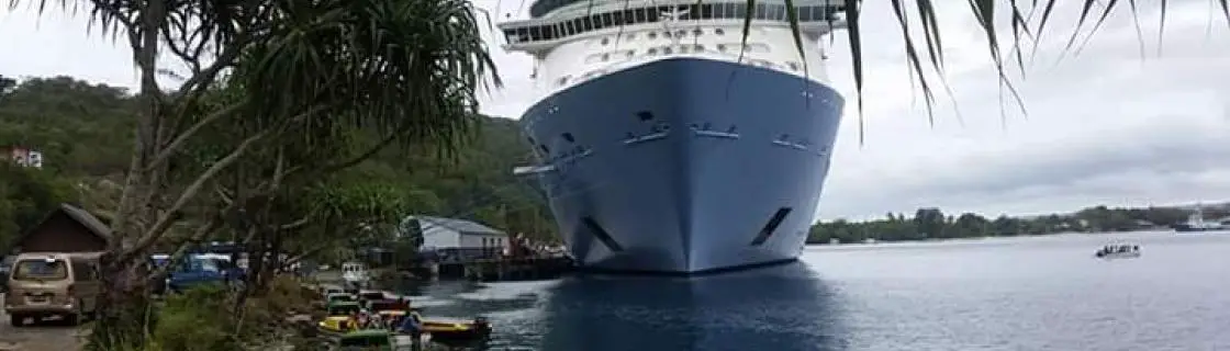 NCL cruise ship docked at the port of Vila, Vanuatu