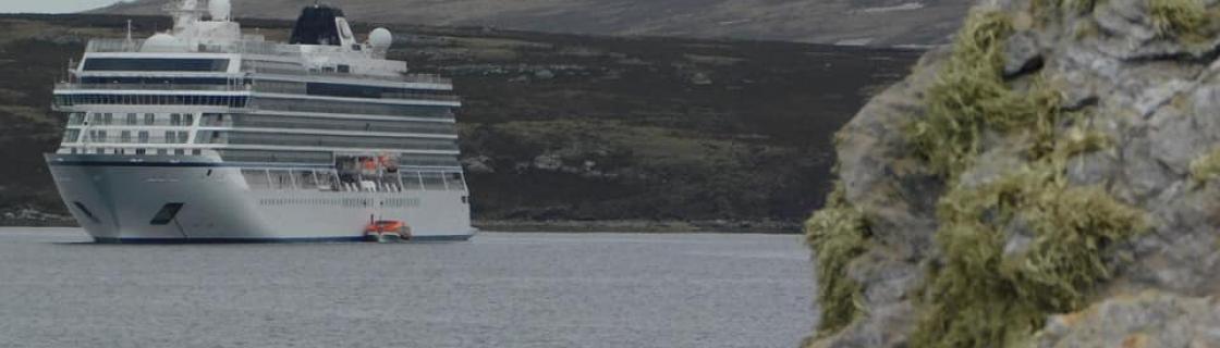 cruise ship at West Falkland, Falkland Islands
