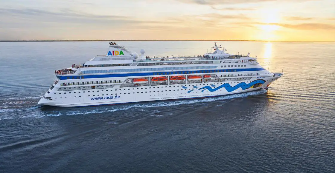 Aida Cara cruise ship sailing from home port