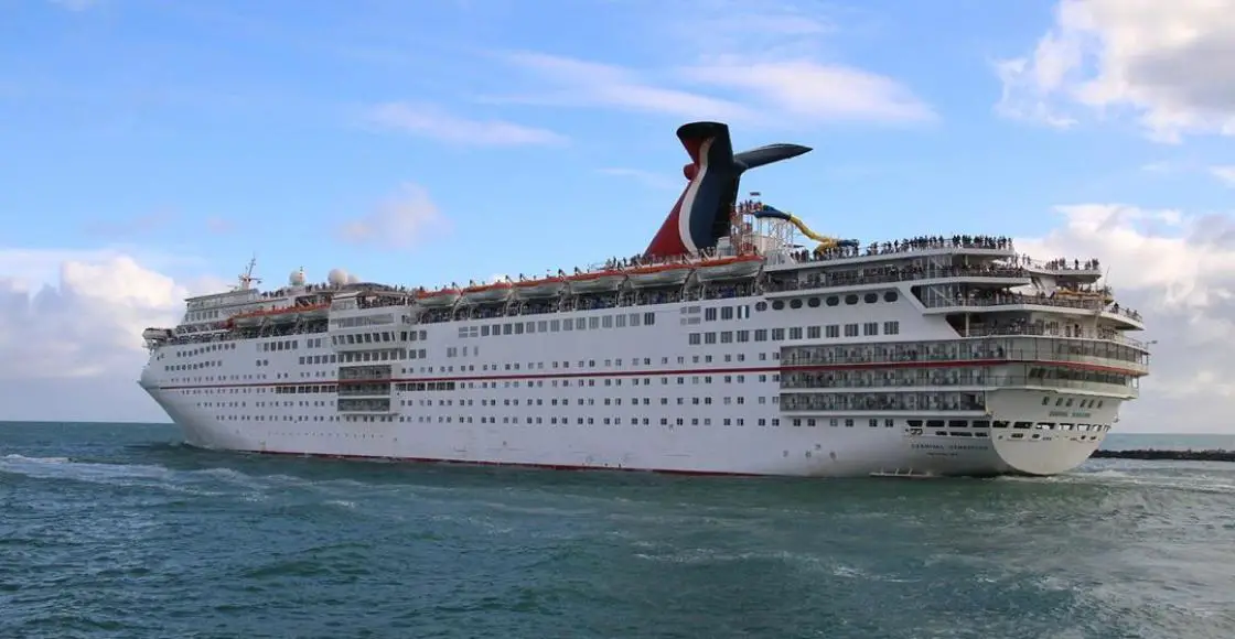 Carnival Sensation cruise ship sailing from home port