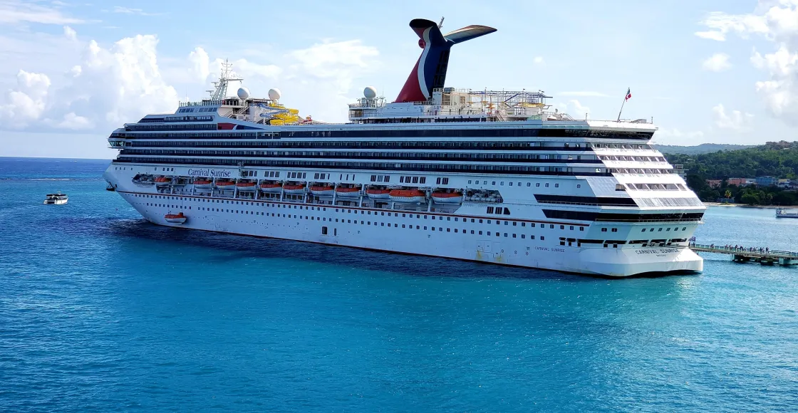 Carnival Sunrise cruise ship sailing from home port