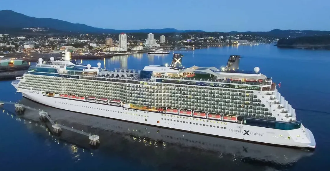 Celebrity Solstice cruise ship sailing from home port