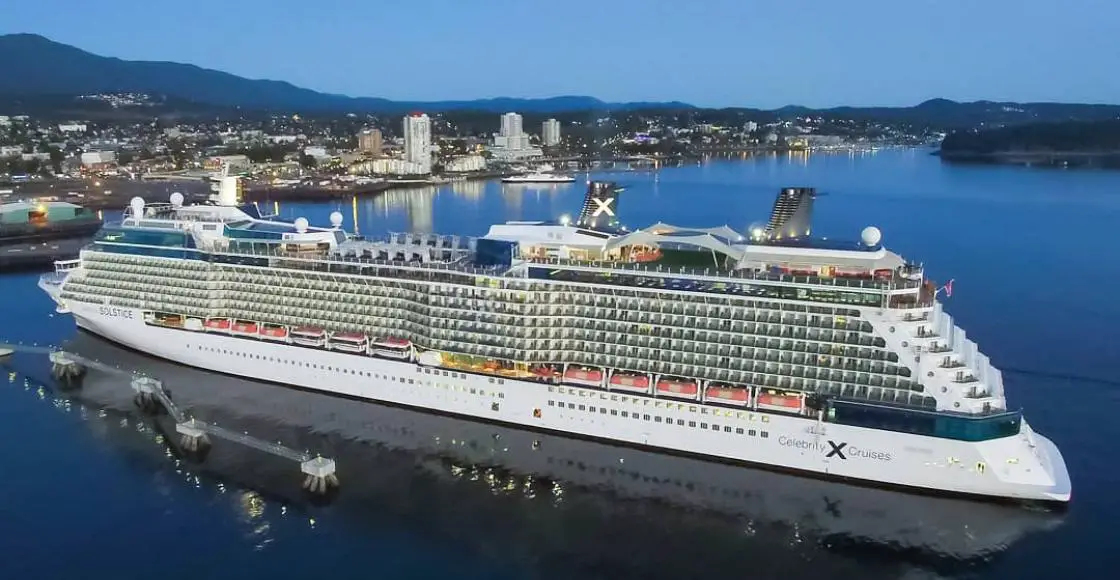 Celebrity Solstice cruise ship sailing from home port