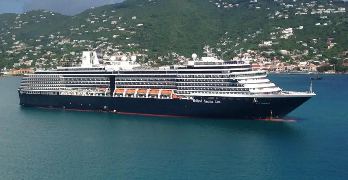 Holland America Line cruise ship ms Westerdam sailing to homeport