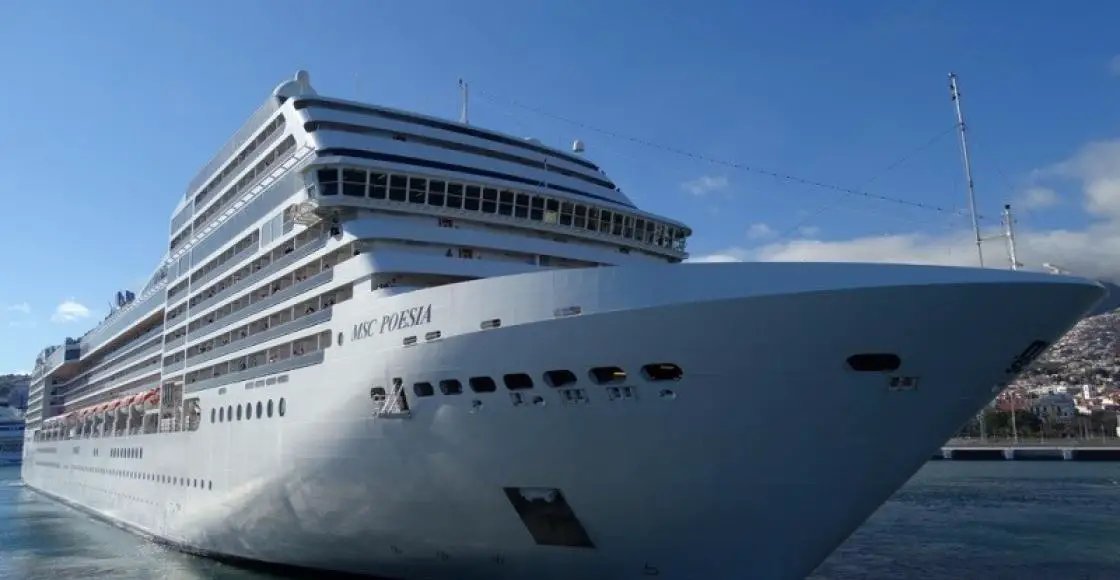 MSC Cruises Poesia cruise ship sailing to homeport