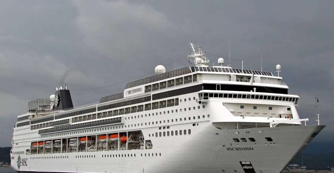 MSC Cruises Sinfonia cruise ship sailing to homeport