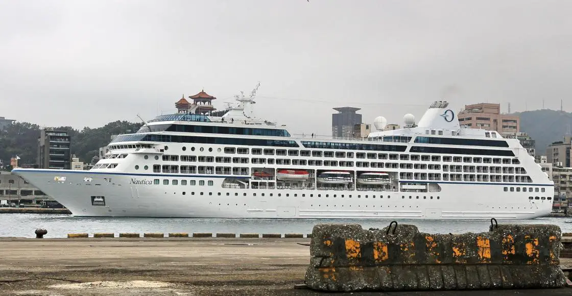 Nautica cruise ship sailing to homeport