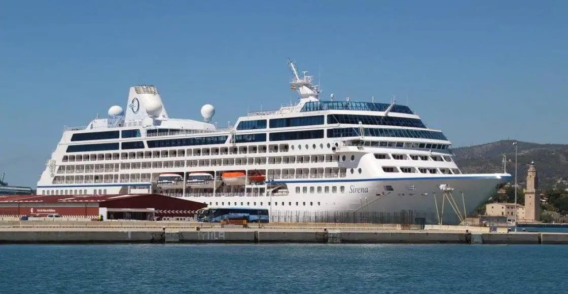 Oceania Sirena cruise ship sailing from homeport