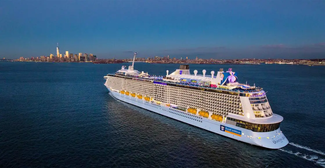 Royal Caribbean Quantum of the Seas cruise ship sailing from home port