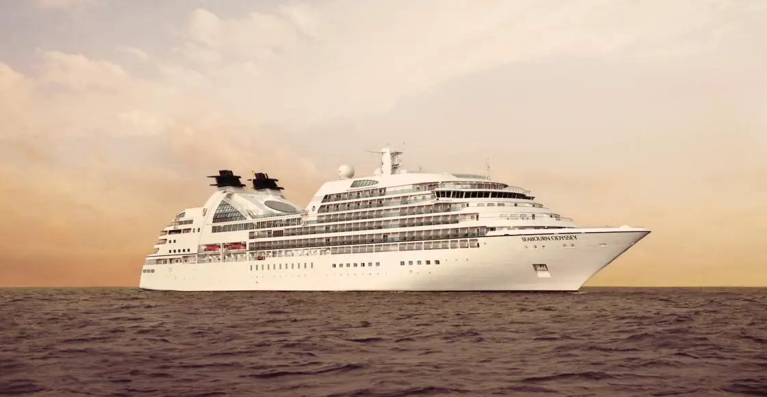 Seabourn Odyssey cruise ship sailing from home port