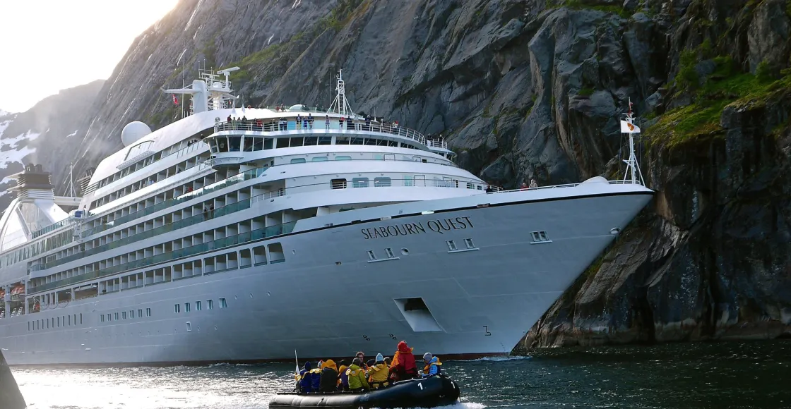 Seabourn Quest cruise ship sailing from home port