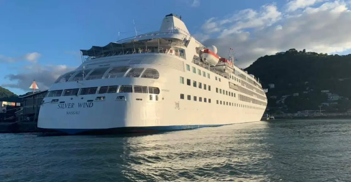 Silversea Cruises Silver Wind cruise ship sailing from home port