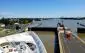 cruise ship crossing Kiel Canal